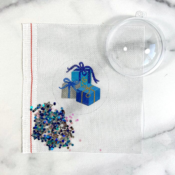 Hanukkah Gifts 3" Round Clear Dome & Confetti