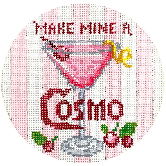 Round Happier Hour Coaster - Cosmo
