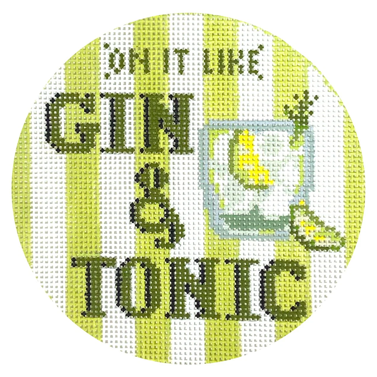 Round Happier Hour Coaster - Gin and Tonic
