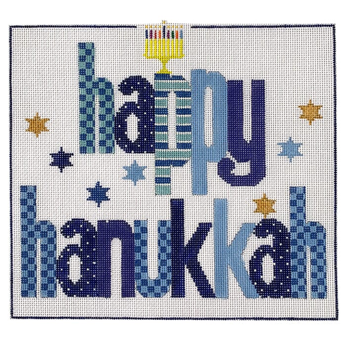 Happy Hanukkah Sign with Star of David