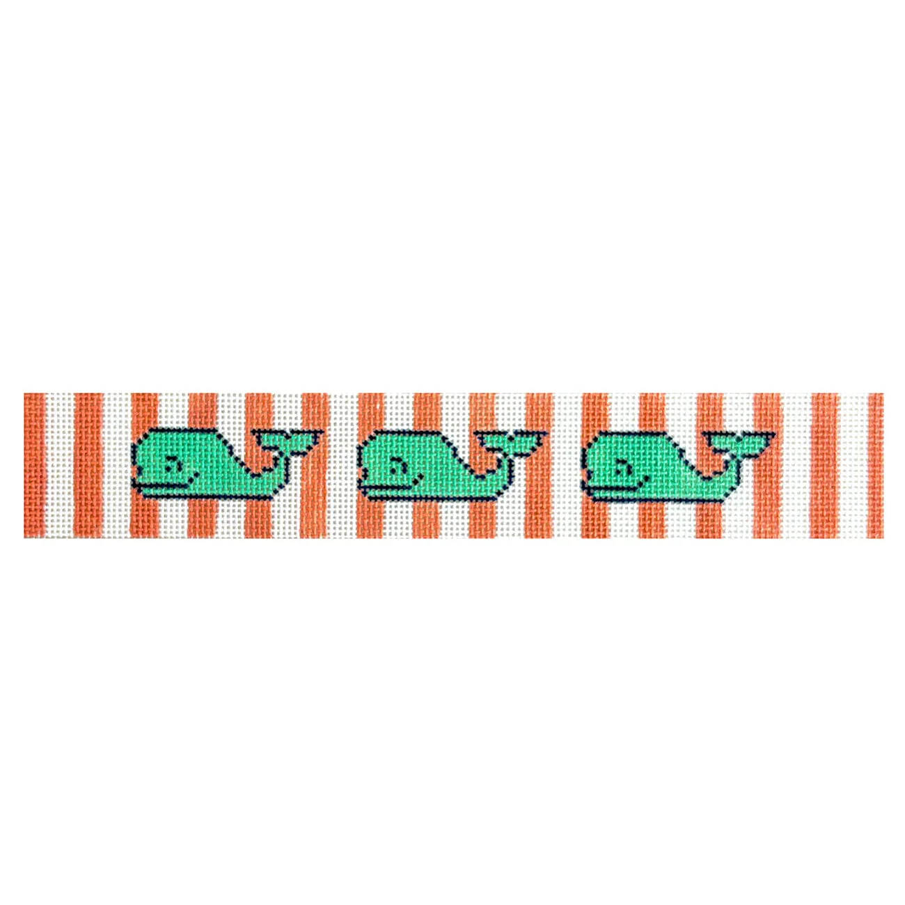 Happy Jade Whales on Coral Key Fob