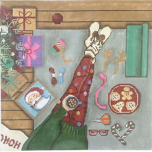 Stitching Girl - Christmas Morning