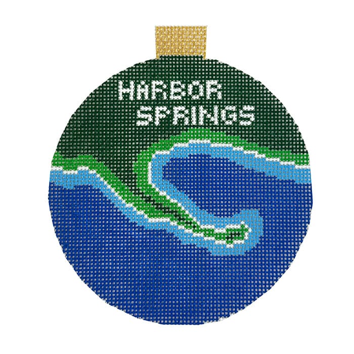 Harbor Springs, MI Map Ornament