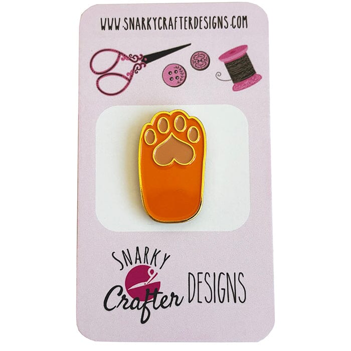 Heart Paw Pad ORANGE Needleminder