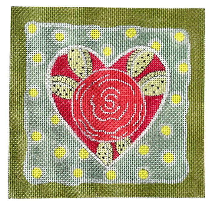 Heart with Center Rose