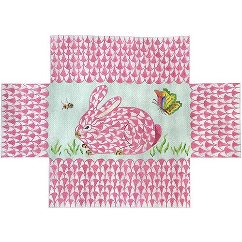 Herend Inspired Bunny Brick Cover - Pink