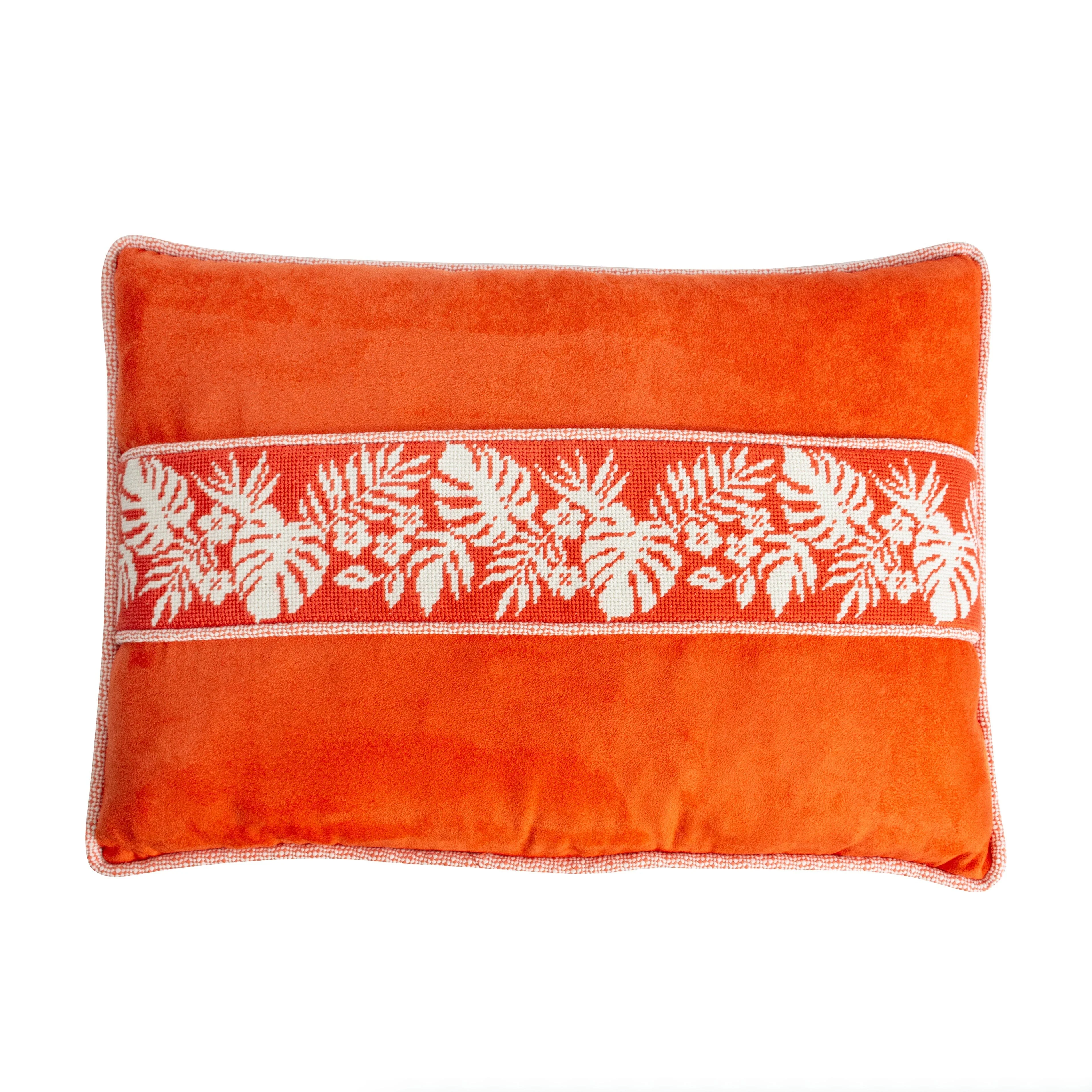 Hibiscus Band - White on Orange