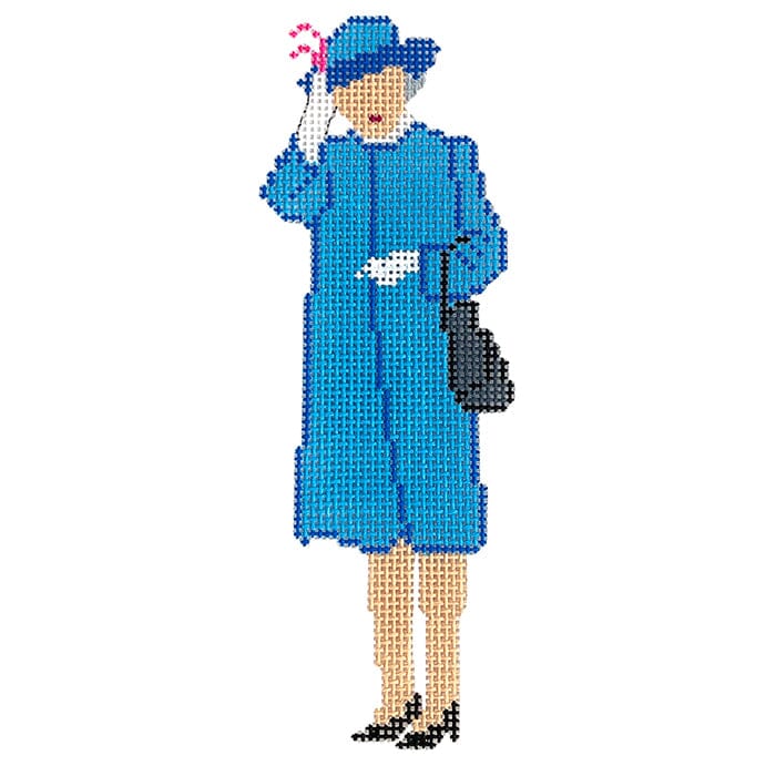HM Elizabeth Waves in Blue