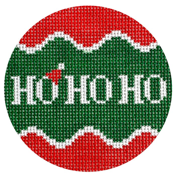 Ho Ho Ho Round Red & Green