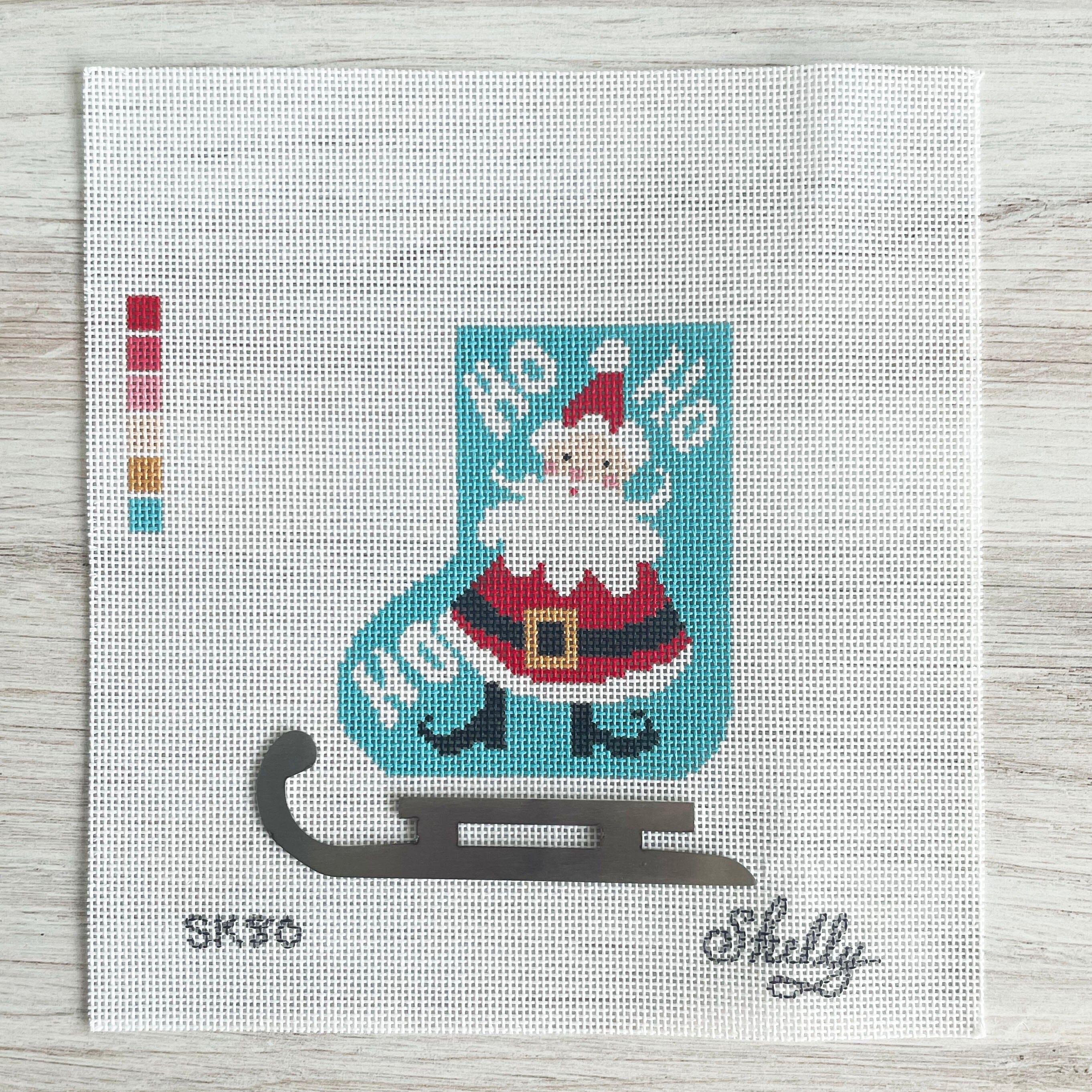 HO HO Santa Mini Skate Ornament