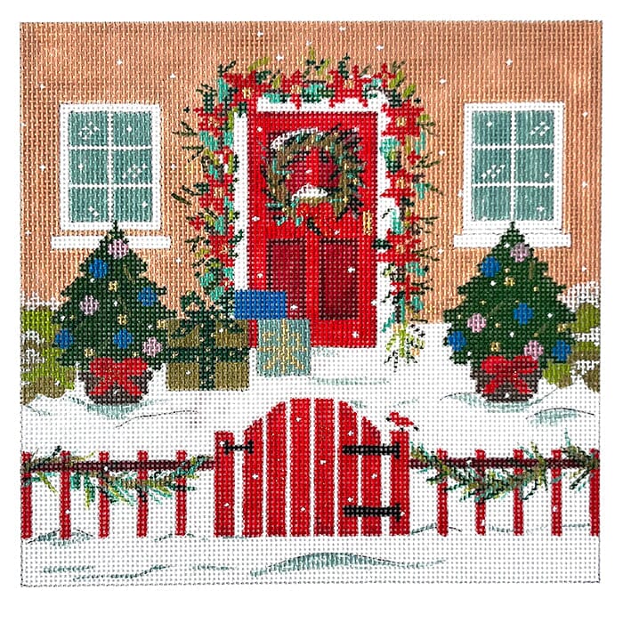 Holiday House with Red Fence