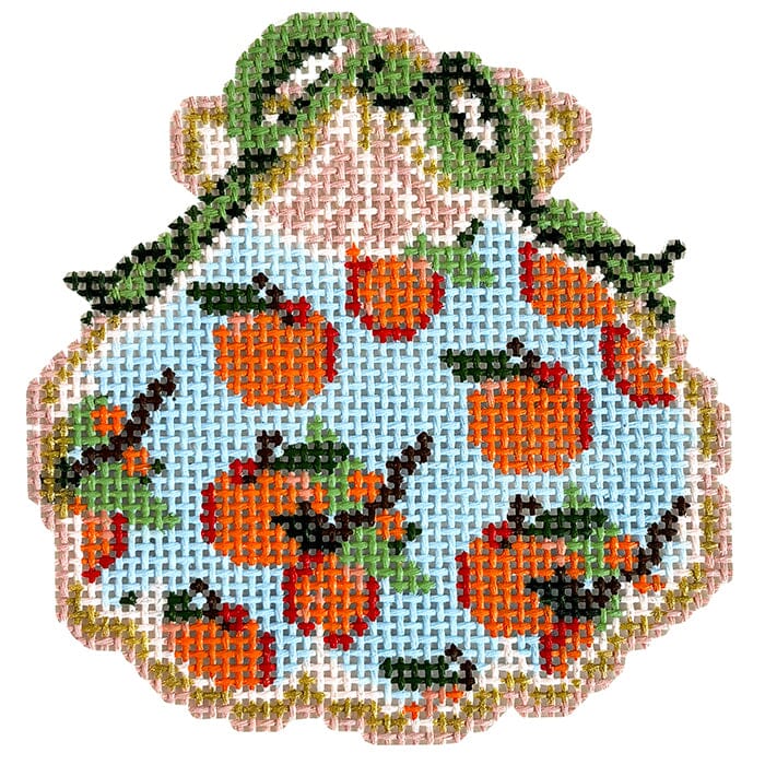 Holiday Oranges Gilded Scallop