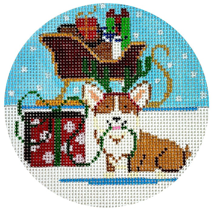 Holiday Pooch - Corgi Round