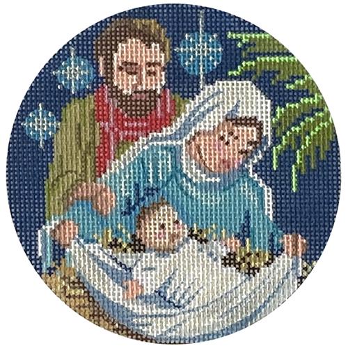 Holy Family at Manger Round