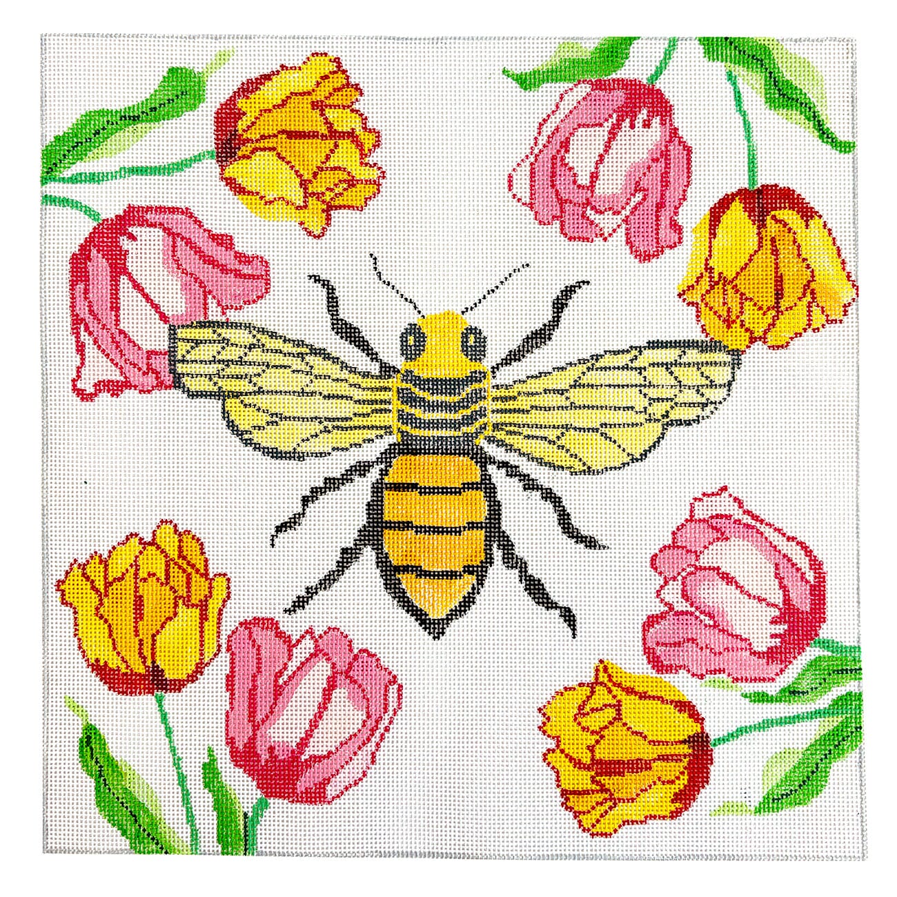 Honey Bee and Tulips 14"