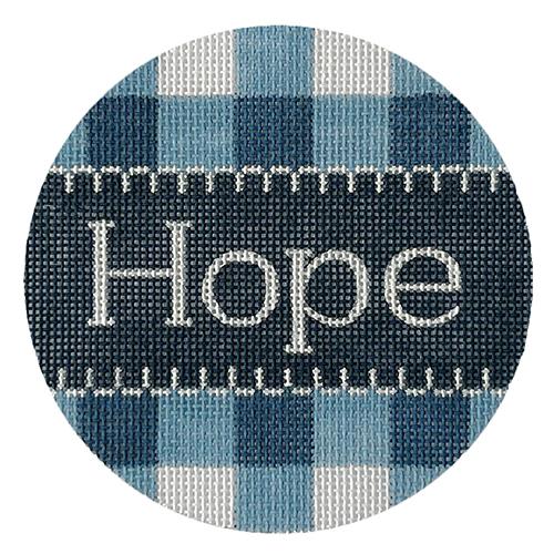 Hope Blue Gingham Round
