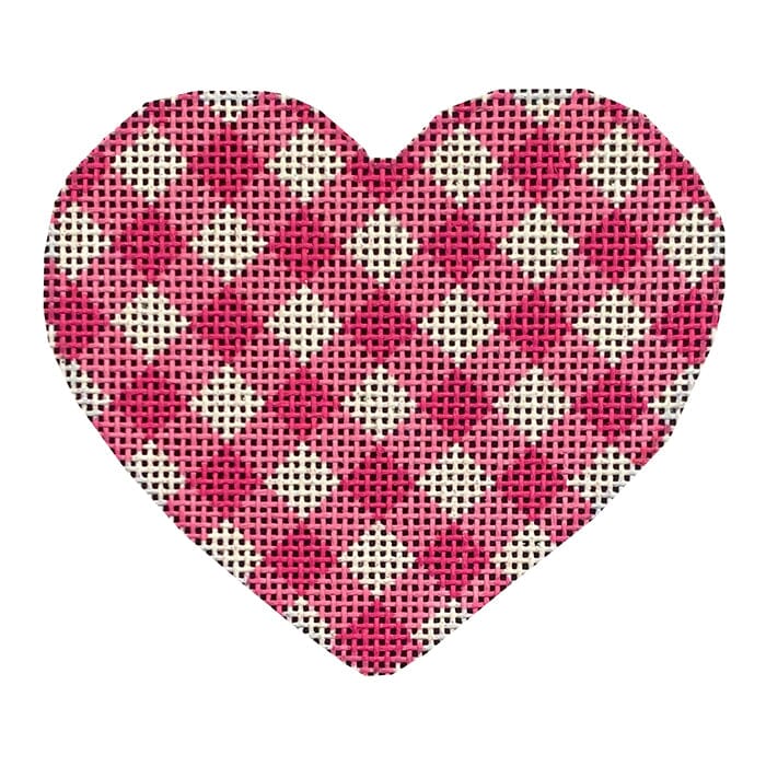 Hot Pink Gingham Heart