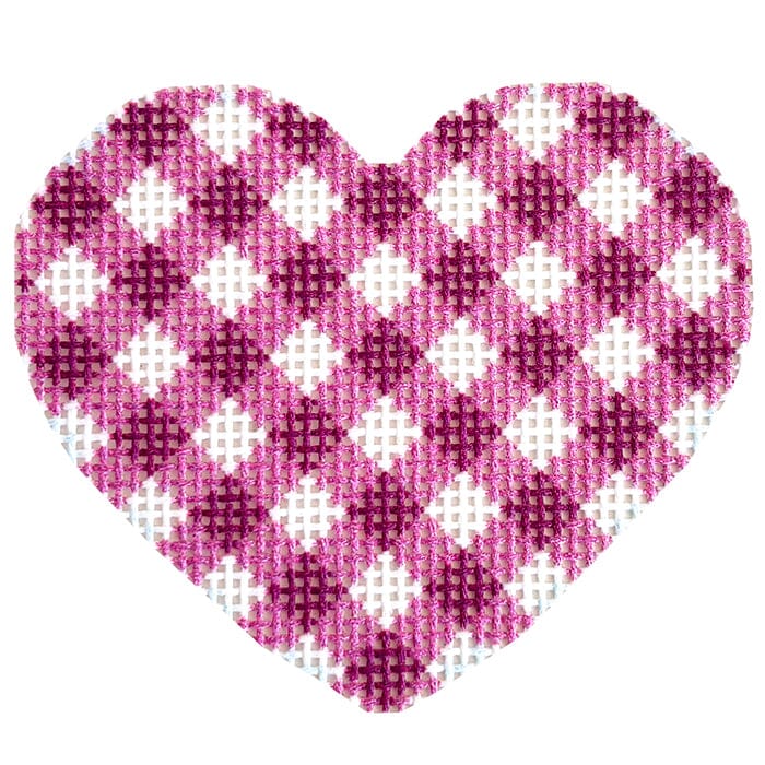 Hot Pink Gingham Mini Heart
