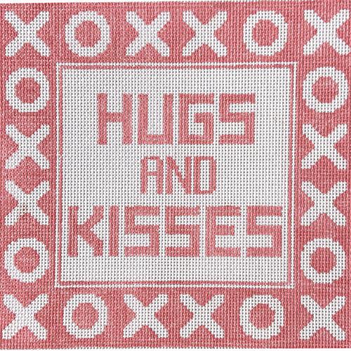 Hugs and Kisses Pillow - Pink