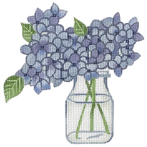 Hydrangea Bloom in Glass Vase