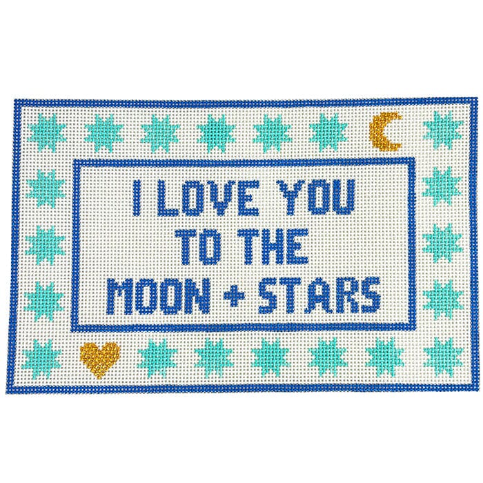 I Love You To the Moon + Stars - Blue