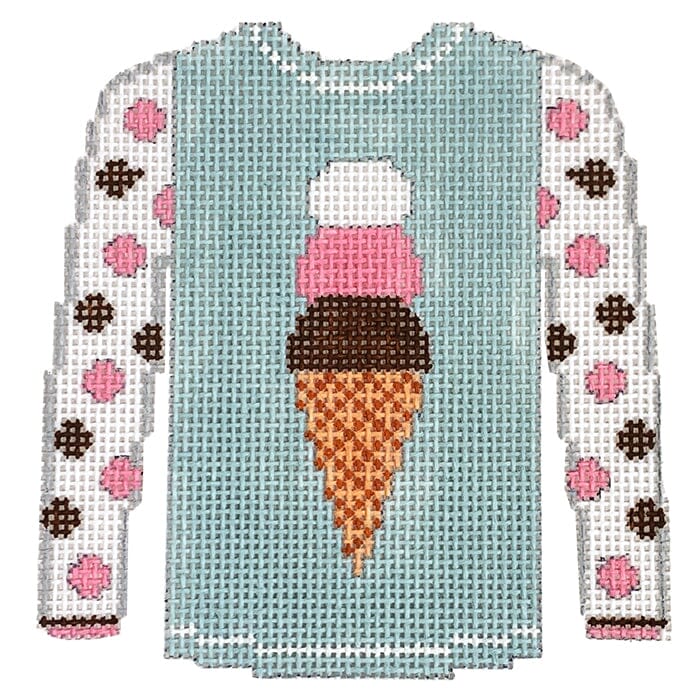 Ice Cream Cone on Blue Sweater