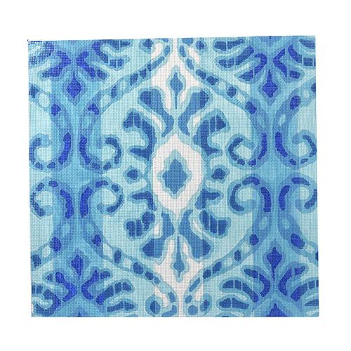 Ikat VI - Damask in Turquoise