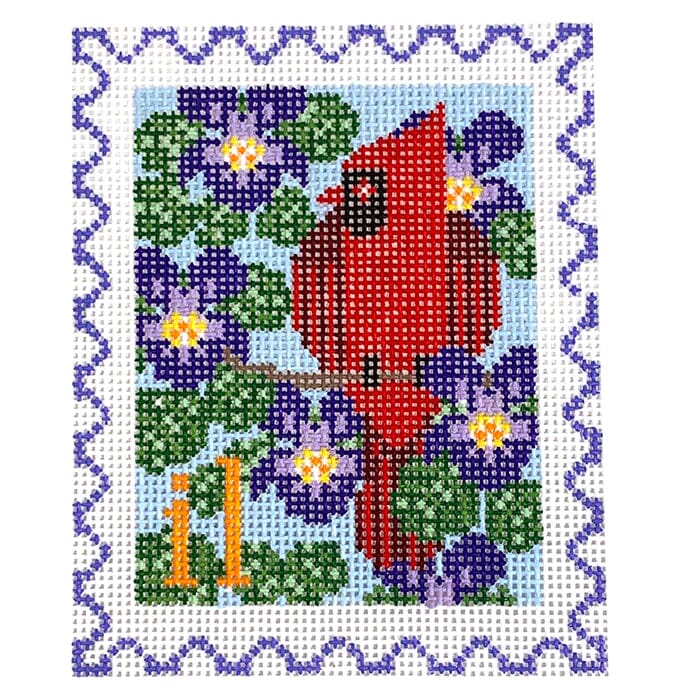 Illinois State Bird & Flower Stamp