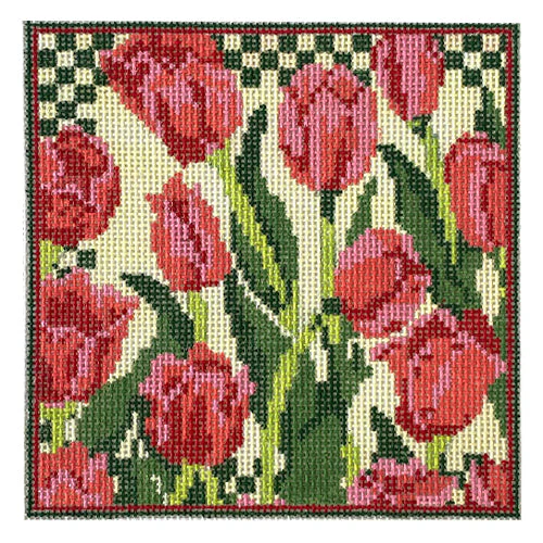 J Pink Tulips Eyeglass Case