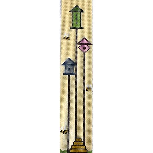 Bee Skep and 3 Birdhouses Bookmark