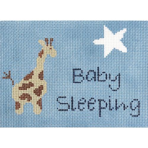 Giraffe Baby Sleeping - Blue