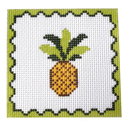 Pineapple Coaster with Green Border