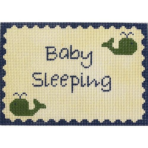 Whale Baby Sleeping - Blue & Green