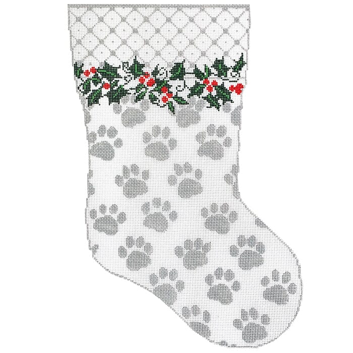 My Best Friend's Mid-Size Stocking - Silver on 18