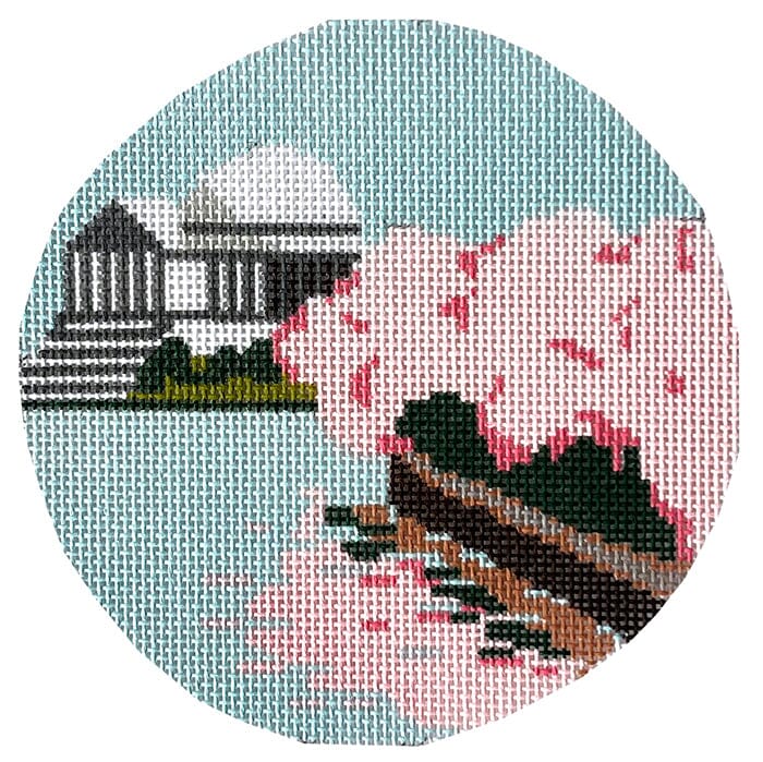 Jefferson Memorial with Cherry Blossoms Ornament