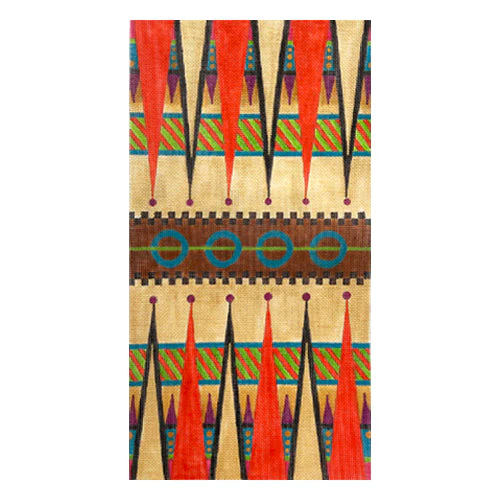 Jewel 3-Part Backgammon Set on 18 with Dice Cups, Dice & Game Pieces