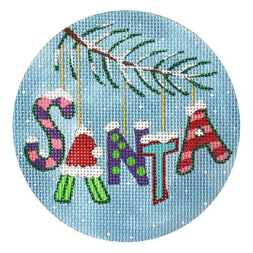Christmas Words - Santa in Pinks