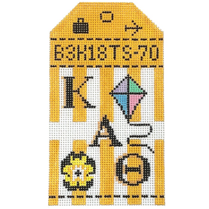Kappa Alpha Theta Collegiate Retro Travel Tag