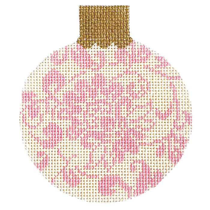 Karen's Damask Reflection Bauble - Cream & Pink