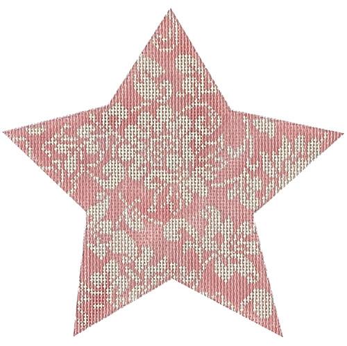 Karen's Damask Star - Pink & Ivory