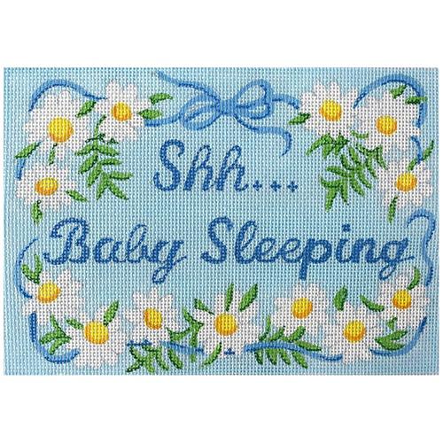Baby Sleeping - Daisies on Blue