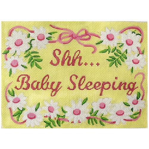 Baby Sleeping - Pink and Green Daisies
