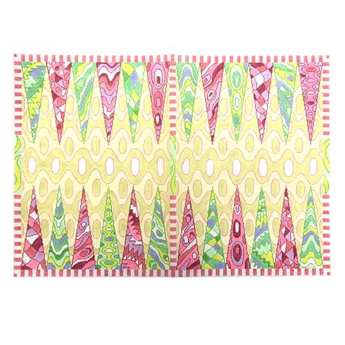 Backgammon Board - Pucci Inspired Pinks, Greens, Lavender & Coral
