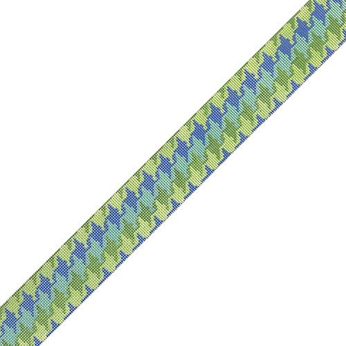 Houndstooth Belt - Lime & Periwinkle