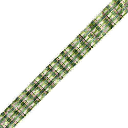 Belt - Madras Single Pattern - Green/Pink