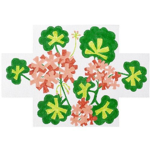Salmon Geraniums Brick Cover