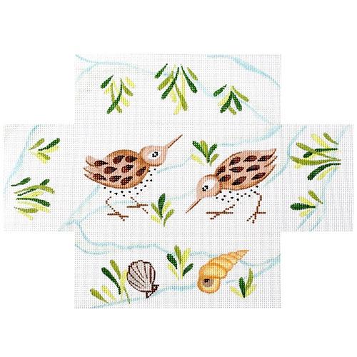 Sandpipers in Beach Grass Brick Cover