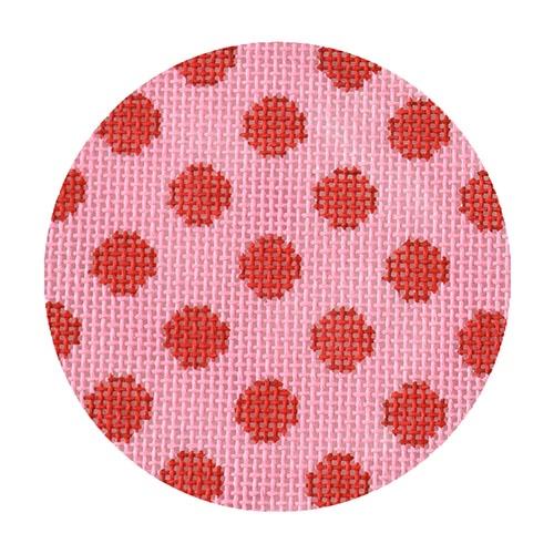 Bright Disk Letter - Pink w/ Red Polka Dots