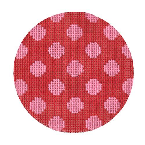 Bright Disk Letter - Red w/ Pink Polka Dots
