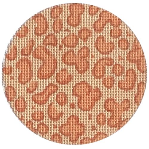 Bright Disk Letter - Tangerine and Creamsicle Leopard